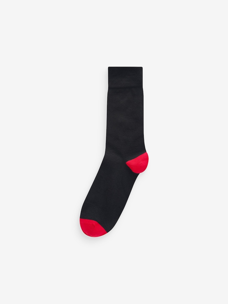 Black Stripe 12 Pack Mens Cotton Rich Socks 7 Pack - Image 6 of 13