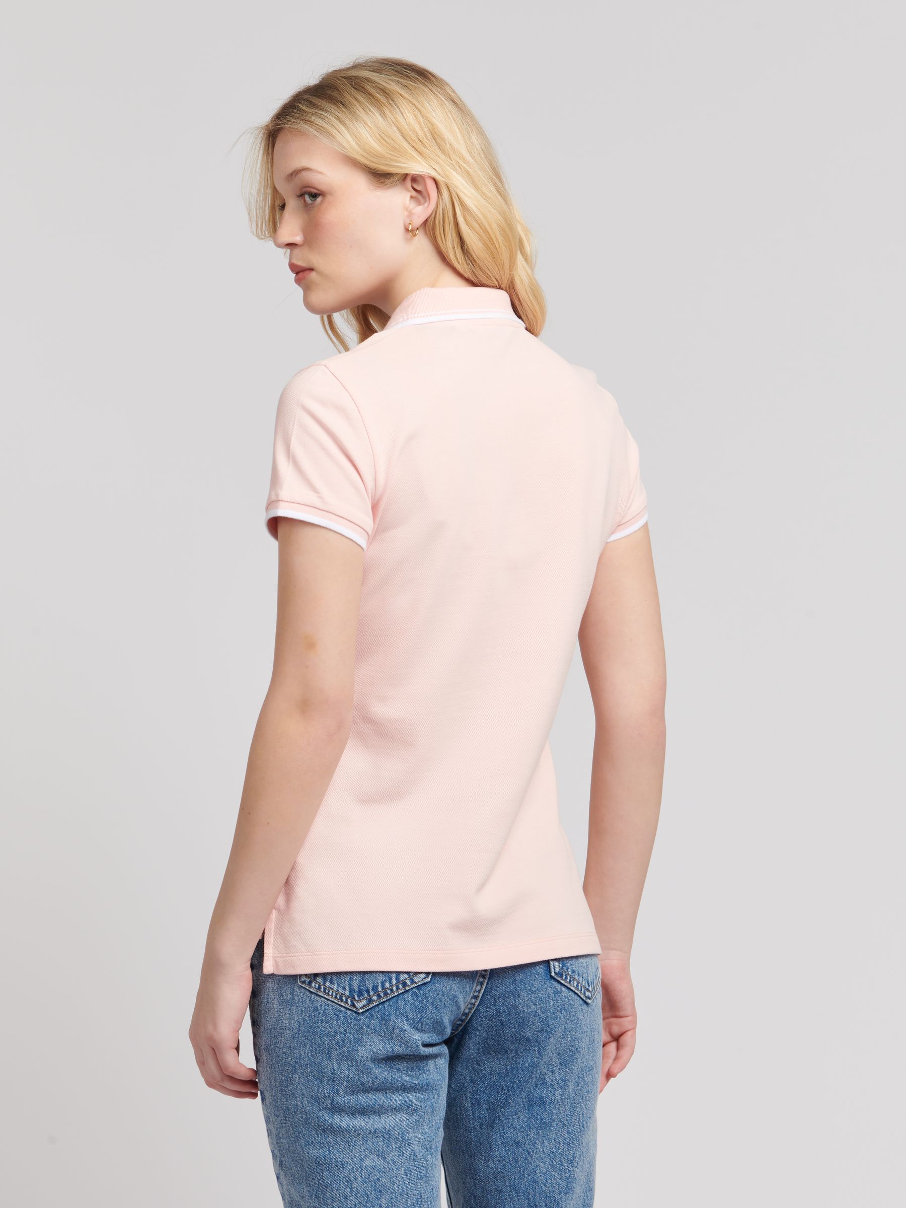 Buy U.S. Polo Assn. Pink Regular Fit Womens Pique Polo Shirt
