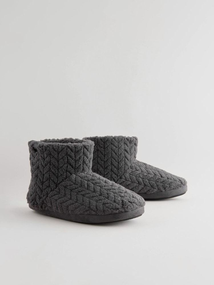 Grey Boot Slippers - Image 1 of 6