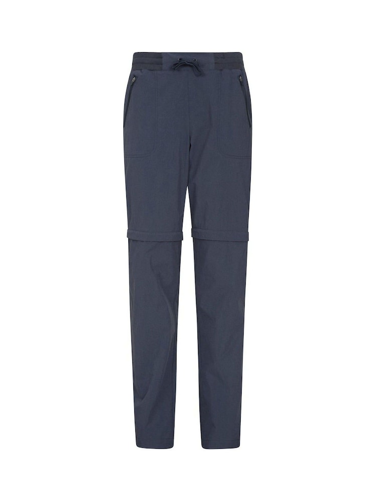 Mountain Warehouse Blue Womens Explorer Zip-Off Quick Drying UV Trousers - Image 2 of 4 Mountain Warehouse Blue Womens Explorer Zip-Off Quick Drying UV Trousers - Image 2 of 4