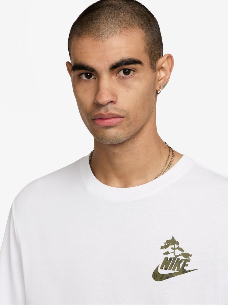 Weiß - Nike Back Graphic Printed T-Shirt - Bild 3 von 3