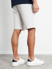 Threadbare Ecru Longer Length Cotton Twill Chino Shorts With Stretch - Image 2 of 4