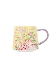 Cath Kidston Set of 4 Yellow Floral Fields Billie Mugs - Image 2 of 3