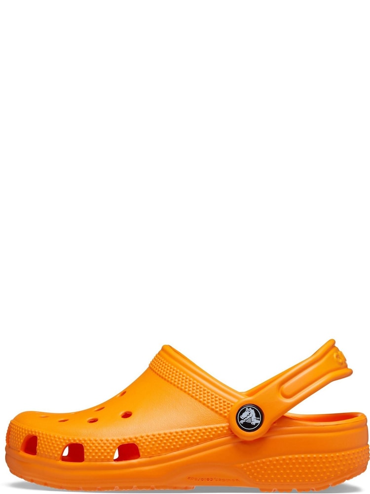 Crocs Orange Classic Kids Unisex Clogs - Image 2 of 7