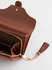 Tan Brown Foldover Purse - Image 4 of 5