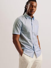 Ted Baker Blue Palomas Linen Shirt - Image 1 of 6