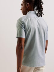 Ted Baker Blue Palomas Linen Shirt - Image 3 of 6
