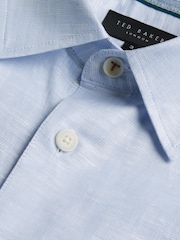 Ted Baker Blue Palomas Linen Shirt - Image 5 of 6