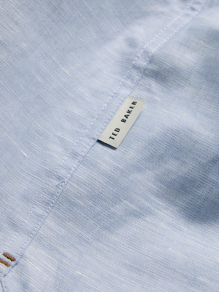 Ted Baker Blue Palomas Linen Shirt - Image 6 of 6
