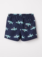 Polarn O. Pyret Sky Blue Sealife Print Swim Shorts - Image 2 of 3