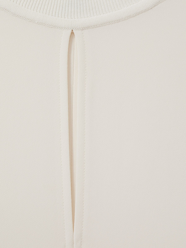 Reiss Ivory Tania Draped Sleeve Top - Image 7 of 7