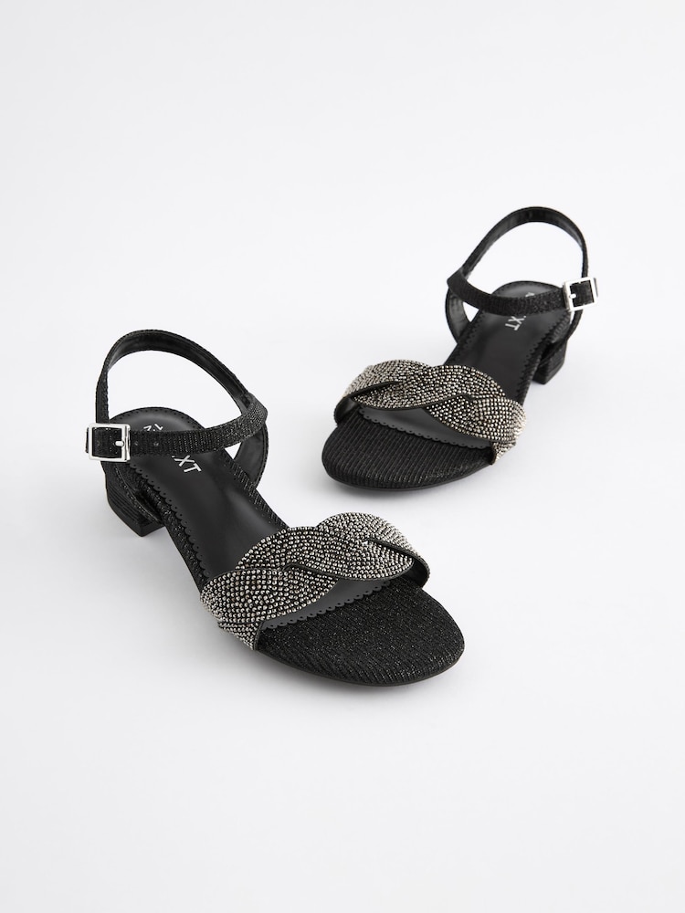 Black Heeled Sandals - Image 1 of 5