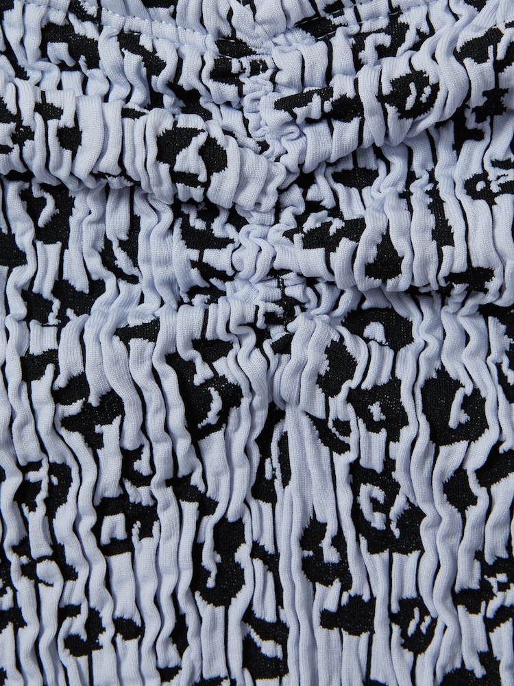 Good American Blue Print Good American Always Fits Textured Leopard Print Mini Skirt - Image 2 of 2