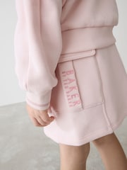 Baker by Ted Baker Pink 100% Cotton Sweat Top and Cargo Skirt Set - Image 10 of 16
