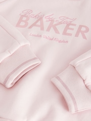 Baker by Ted Baker Pink 100% Cotton Sweat Top and Cargo Skirt Set - Image 15 of 16