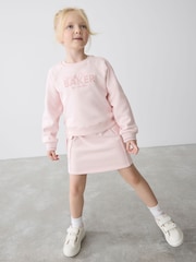 Baker by Ted Baker Pink 100% Cotton Sweat Top and Cargo Skirt Set - Image 2 of 16