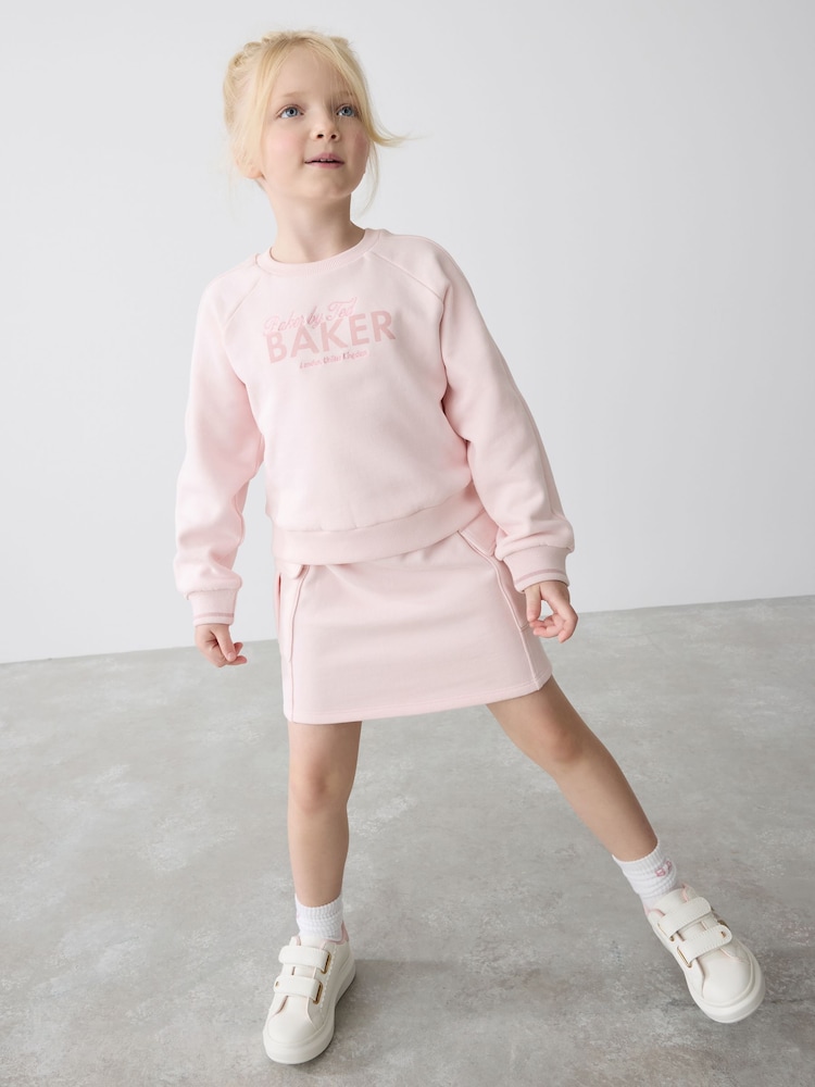 Baker by Ted Baker Pink 100% Cotton Sweat Top and Cargo Skirt Set - Bild 2 von 16 Baker by Ted Baker Pink 100% Cotton Sweat Top and Cargo Skirt Set - Bild 2 von 16