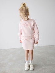 Baker by Ted Baker Pink 100% Cotton Sweat Top and Cargo Skirt Set - Image 4 of 16