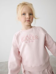 Baker by Ted Baker Pink 100% Cotton Sweat Top and Cargo Skirt Set - Image 5 of 16