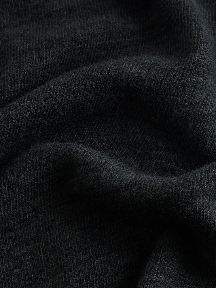 B by Ted Baker Cotton Modal Blend Knit Lounge Black Top - Image 7 of 8