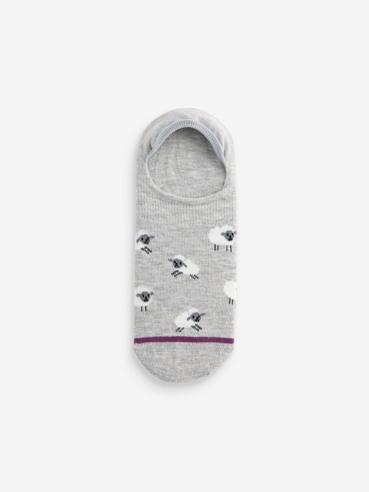 Black/White Sheep Invisible Socks 5 Pack - Image 6 of 6