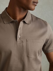 Reiss Cinder Austin Mercerised 100% Cotton Polo Shirt - Image 4 of 6