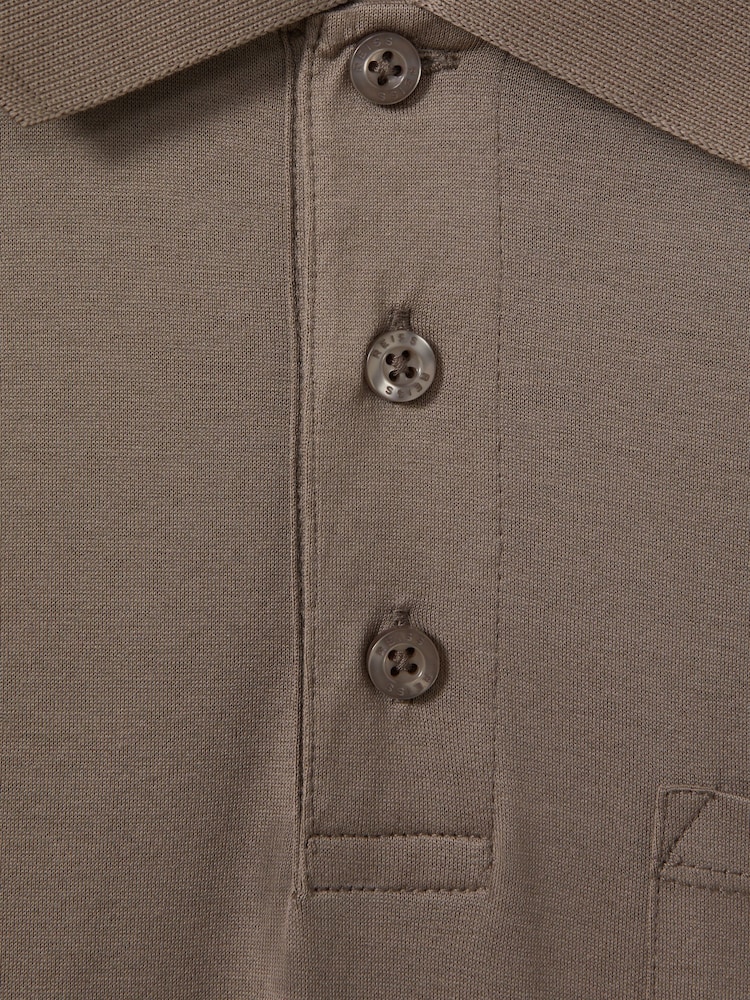 Reiss Cinder Austin Mercerised 100% Cotton Polo Shirt - Image 6 of 6