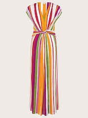 Monsoon Pink Elise Stripe Maxi Dress - Image 5 of 5