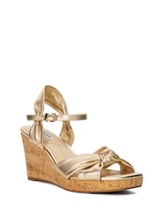 Dune London Gold Kaino Knotted Wedges - Image 4 of 6