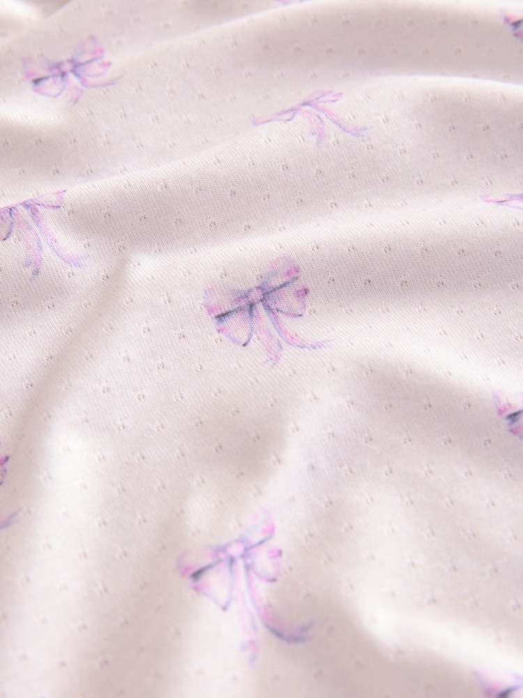 White/Blue Bow Nighties 2 Pack (3-16yrs) - Image 6 of 6
