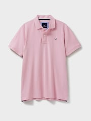 Crew Clothing Light Pink 100% Cotton Pique Polo Shirt - Image 4 of 4