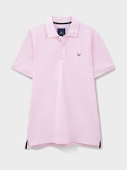 Crew Clothing Light Pink 100% Cotton Pique Polo Shirt - Image 5 of 5
