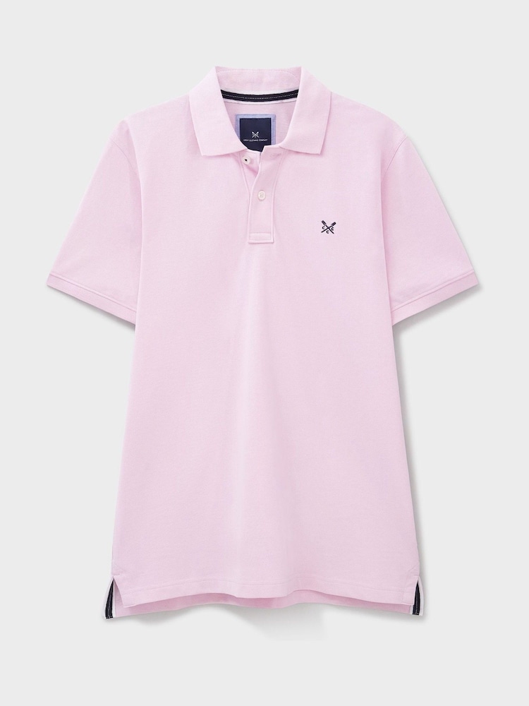 Crew Clothing Light Pink 100% Cotton Pique Polo Shirt - Image 5 of 5