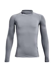Chmurzysty szary - Under Armour Heat Geat Mock Neck Long Sleeve T-Shirt - Image 1 of 2