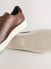 Brown Signature Leather Trainers - Image 6 of 6