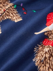 Navy Blue Matching Family Kids Christmas Hamish The Highland Cow 100% Cotton Pyjamas (12mths-8yrs) - Image 13 of 15