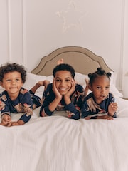 Navy Blue Matching Family Kids Christmas Hamish The Highland Cow 100% Cotton Pyjamas (12mths-8yrs) - Image 4 of 15