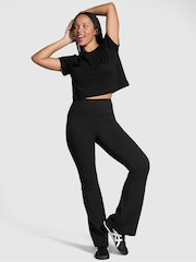 Victoria's Secret PINK Black Relay Compression Flared Leggings - Image 1 of 3