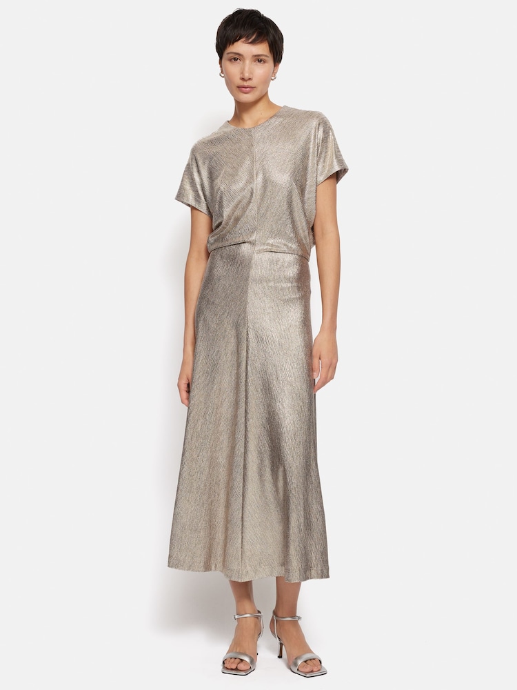 Buy Jigsaw Gold Metallic Maxi Dress from the Next UK online shop