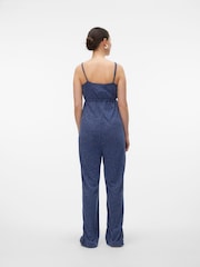 Mamalicious Blue Jersey Jumpsuit - Image 3 of 5