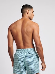 U.S. Polo Assn. Green Mens Geometric Print Swim Shorts - Image 2 of 6