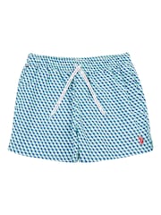 U.S. Polo Assn. Green Mens Geometric Print Swim Shorts - Image 5 of 6