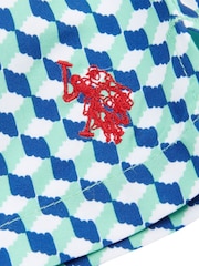 U.S. Polo Assn. Green Mens Geometric Print Swim Shorts - Image 6 of 6