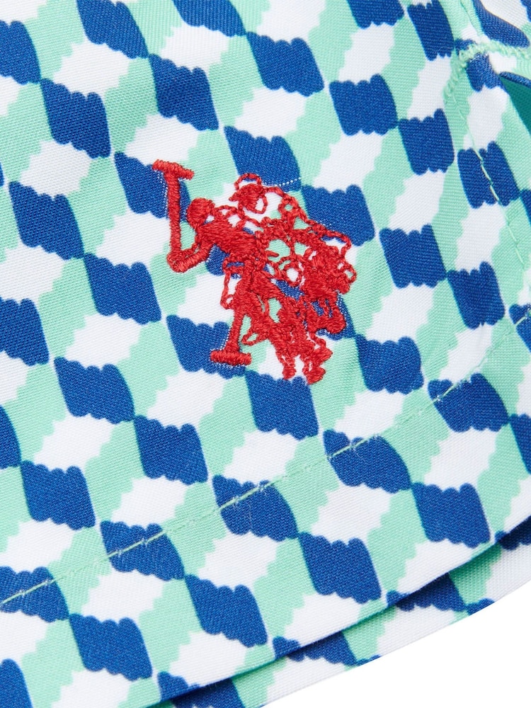 U.S. Polo Assn. Green Mens Geometric Print Swim Shorts - Image 6 of 6
