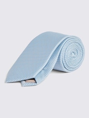MOSS Blue Textured Tie - Image 1 of 4
