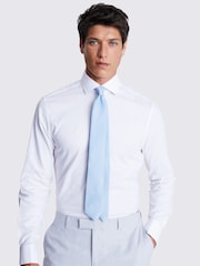 MOSS Blue Textured Tie - Image 3 of 4