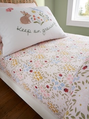 RHS White Garden Animals Fitted Sheet - Image 1 of 2