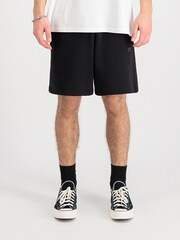 Alpha Industries 100% Cotton Essentials RL Black Shorts - Image 1 of 3