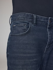 Blue Ink Washed Regular Tapered Fit Vintage Wash Denim Jeans - Image 5 of 11