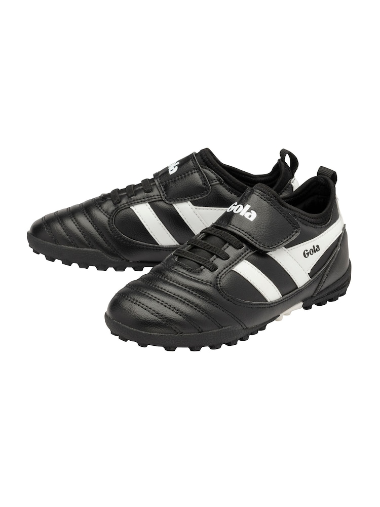 Negro/Blanco - Botas de fútbol de microfibra con cierre de velcro de niño Ceptor Turf de Gola - Imagen 2 de 5 Negro/Blanco - Botas de fútbol de microfibra con cierre de velcro de niño Ceptor Turf de Gola - Imagen 2 de 5